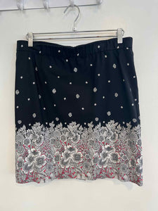 J Jill black/white/pink Size 16P skirt