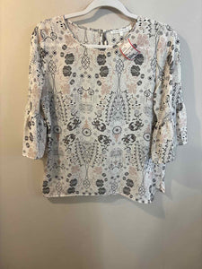 Violet & Claire Cream/pink/grey Size S top