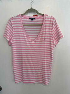 Ralph Lauren pink/white Size XL top