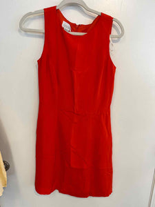 moda international red dress Vintage 90s MODA INTERNATIONAL Red Midi Dress W/keyhole Bodice & Empire Style Scoop Neckline, Cotton and Polyester Size Medium