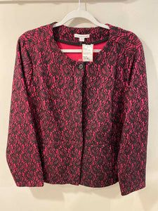 Isaac Mizrahi hot pink/black Size 2X jacket