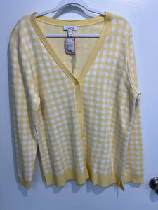 d & co yellow/white Size L sweater