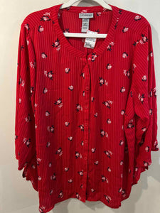 Catherines Red Size 2X blouse