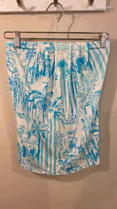Lilly Pulitzer turquoise/white Size S skirt