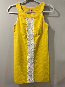 Lilly Pulitzer bright yellow Size 0 dress