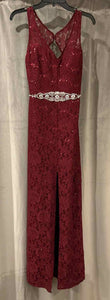My Michelle Burgundy Size 5 gown