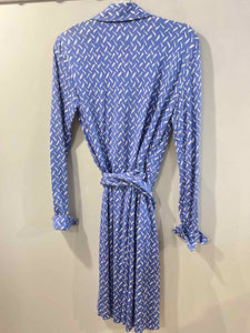 Diane Von Furstenberg blue/white Size 10 dress