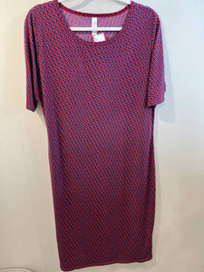 LuLaRoe Red/Blue Size XL dress