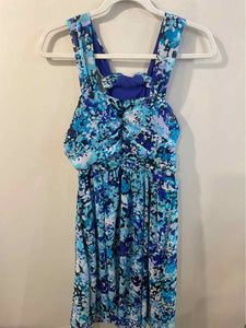 New York & Co blue/white/black Size 8 dress
