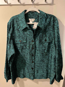 Coldwater Creek green/black Size 2X jacket