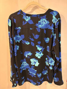 Larry Levine black/blue Size XL blouse