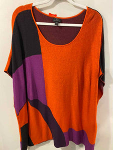 Worthington orange/purple Size S-M poncho