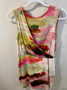 Ali Ro white/green/pink Size 8 dress
