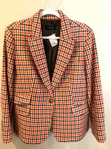 Talbots creme/brown/pink/orange Size 16P jacket