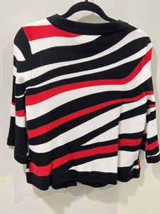 Chicos black/white/red Size 1 sweater