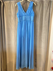 David's Bridal cornflower blue Size 4 gown